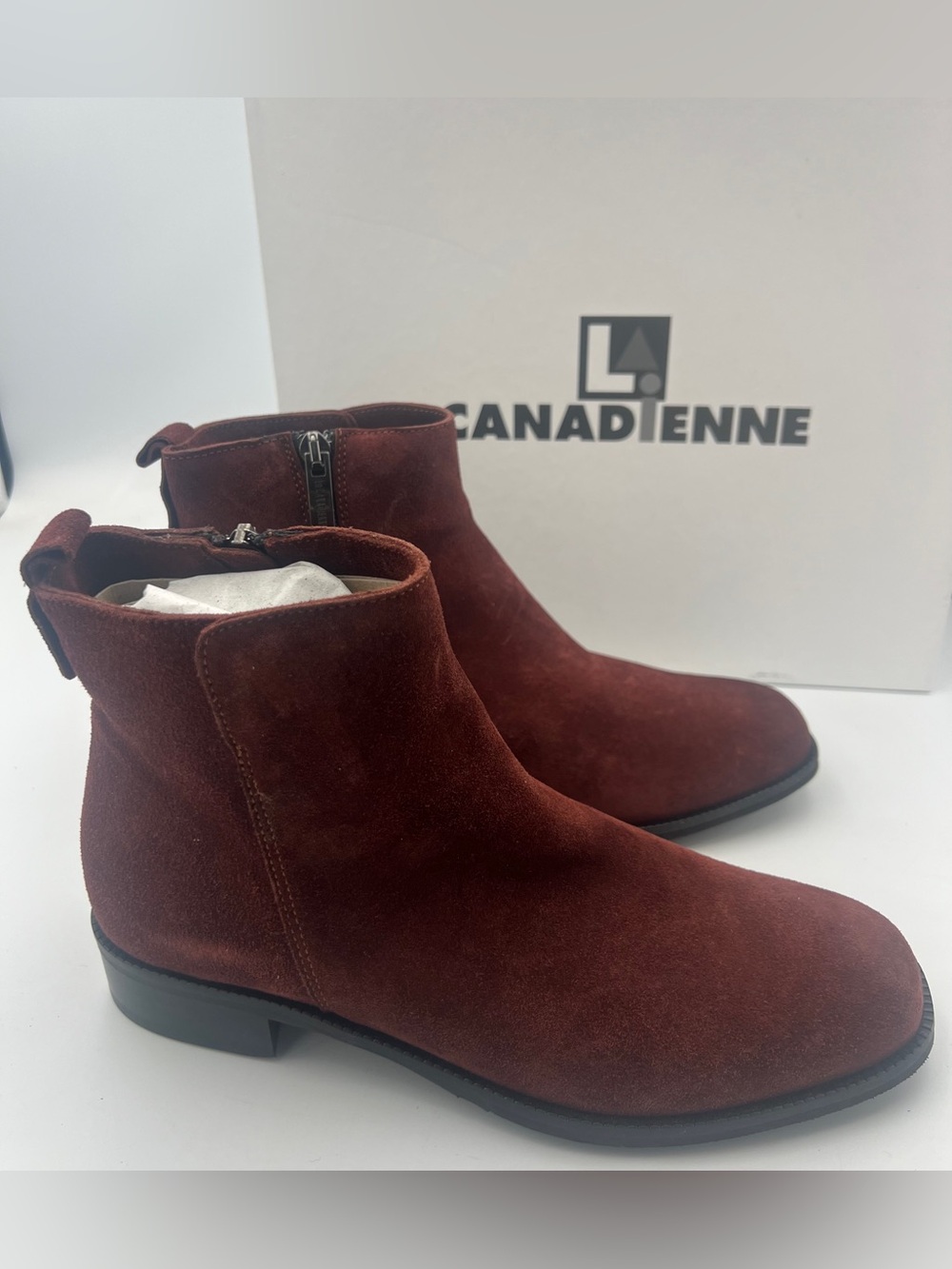 La Canadienne Scott Wood Suede Leather Bootie Waterproof Women’s Size 6.5 NWB - Picture 3 of 16